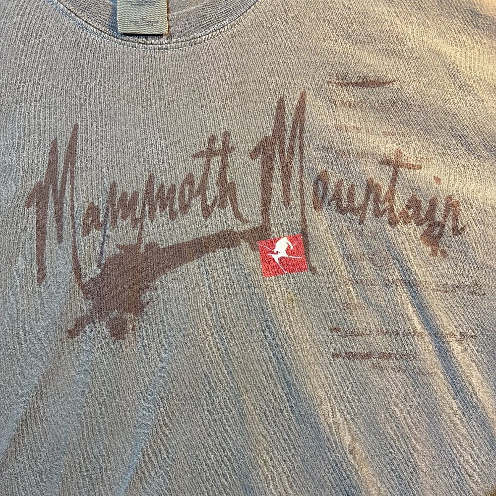 Vintage Mammoth Mountain Short Sleeve Shirt Green Adult Size Large